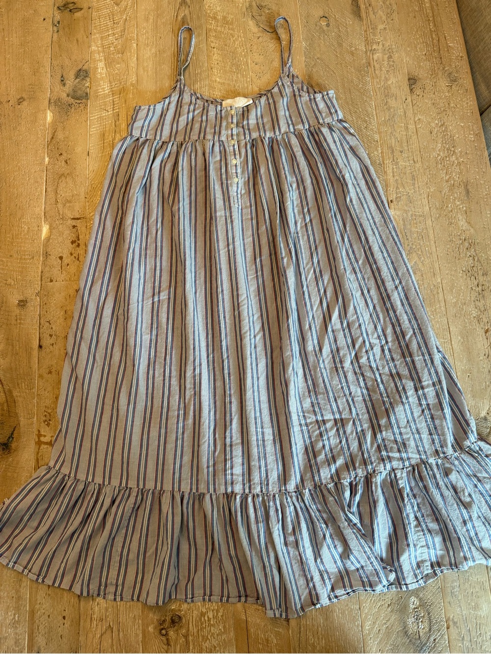 Anthropologie The Great Sleep Dress Striped Cotton
